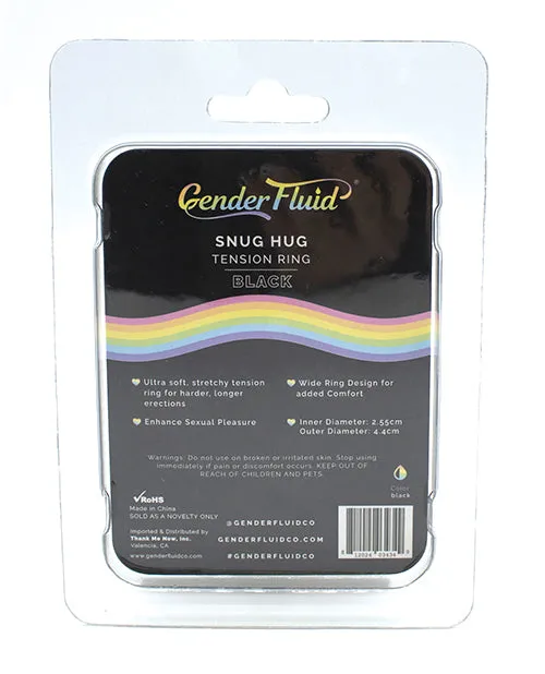 Anal Thank Me Now INC Gender Fluid Snug Hug Tension Ring Black