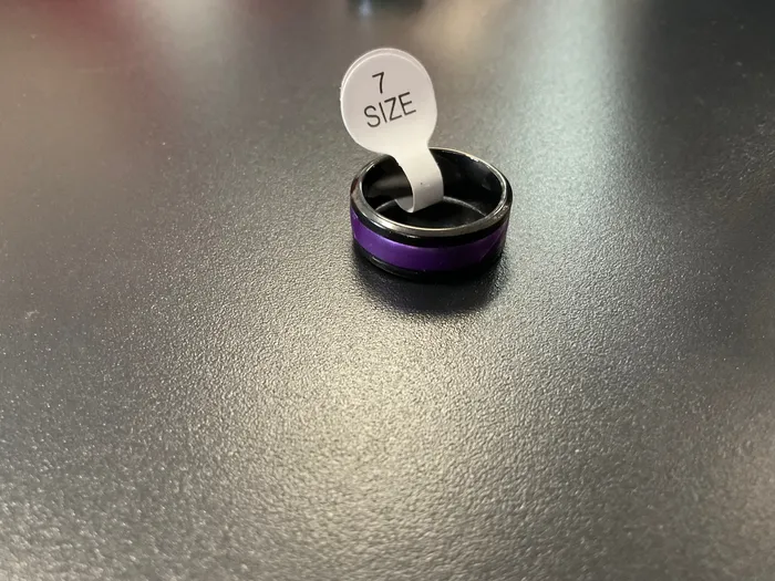 Anal Up4Drea Black marble color ring size 7