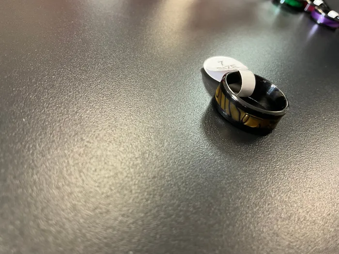 Anal Up4Drea Black marble color ring size 7