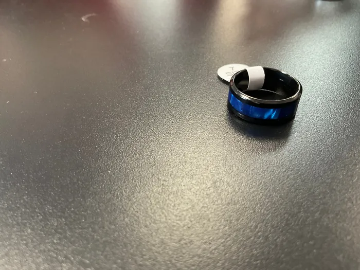Anal Up4Drea Black marble color ring size 7