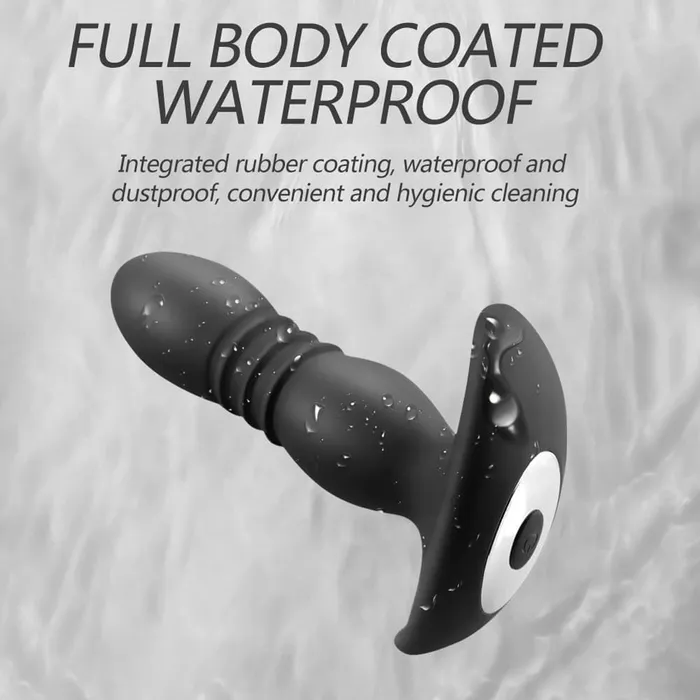 Anal USB Rechargeable Remote Vibrating and Thrusting Anal Plug Onion Toy