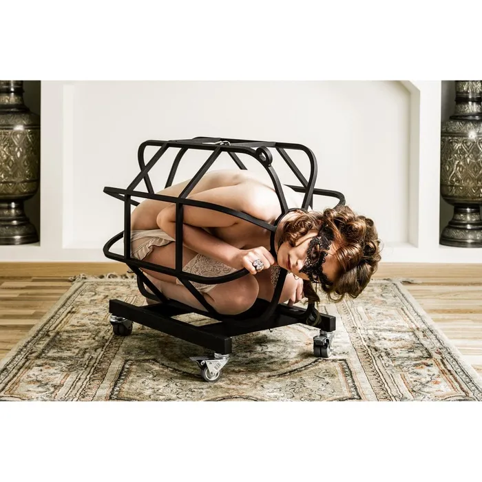 BDSM Architecture Male Sex Toys BDSM Architecture Barrel Cage with Wheels