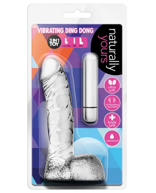 Blush Novelties Dildos Blush Naturally Yours Vibrating Ding Dong Clear