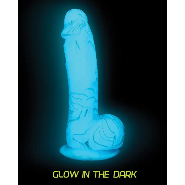 BMS Dildos Addiction Luke 75 Blue Glow in the Dark Dildo