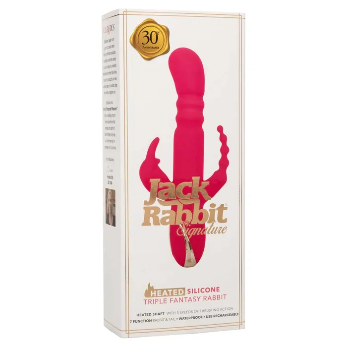 CalExotics Female Sex Toys CalExotics Jack Rabbit Signature Heated Silicone Triple Fantasy Rabbit