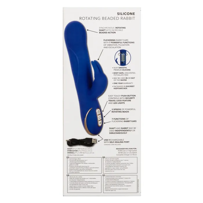 CalExotics Female Sex Toys Jack Rabbit Signature Silicone Rotating Beaded Rabbit