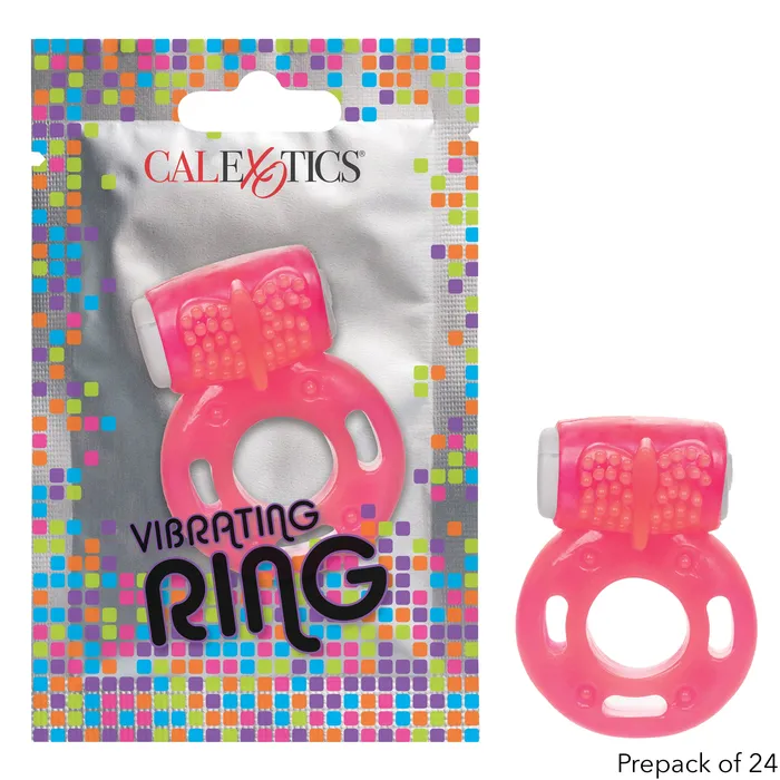 CalExotics Male Sex Toys Foil Pack Vibrating Ring Prepack of 24