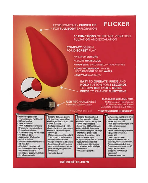 California Exotic Novelties Red Hot Flicker Red Vibrators