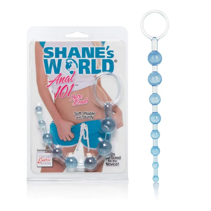 California Exotics Anal Shanes World Anal Beads Soft Jelly Graduated Blue California Exotics Anal Shanes World Anal Beads Soft Jelly Graduated Blue