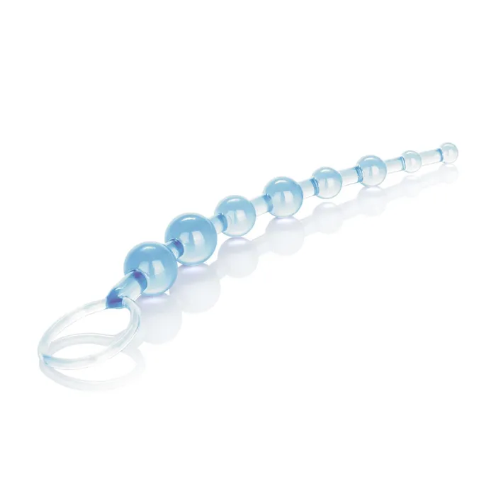 California Exotics Anal Shanes World Anal Beads Soft Jelly Graduated Blue California Exotics Anal Shanes World Anal Beads Soft Jelly Graduated Blue