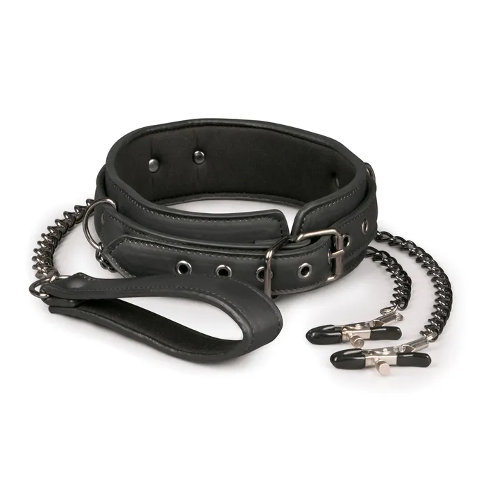 Couples Easy Toys faux leather Collar With Nipple Chains Fetish Collection Couples Easy Toys faux leather Collar With Nipple Chains Fetish Collection