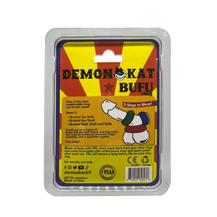 Demon Kat Male Sex Toys Demon Kat BuFu Ring Orange