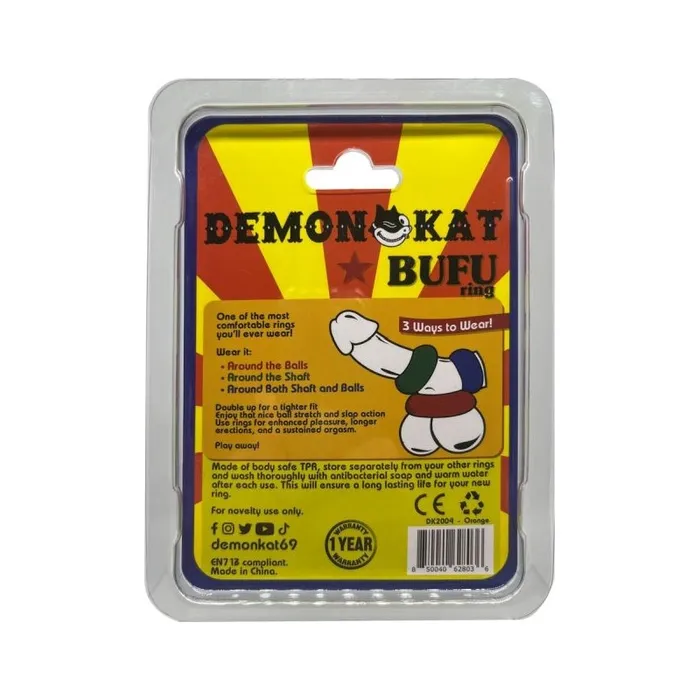 Demon Kat Male Sex Toys Demon Kat BuFu Ring Orange