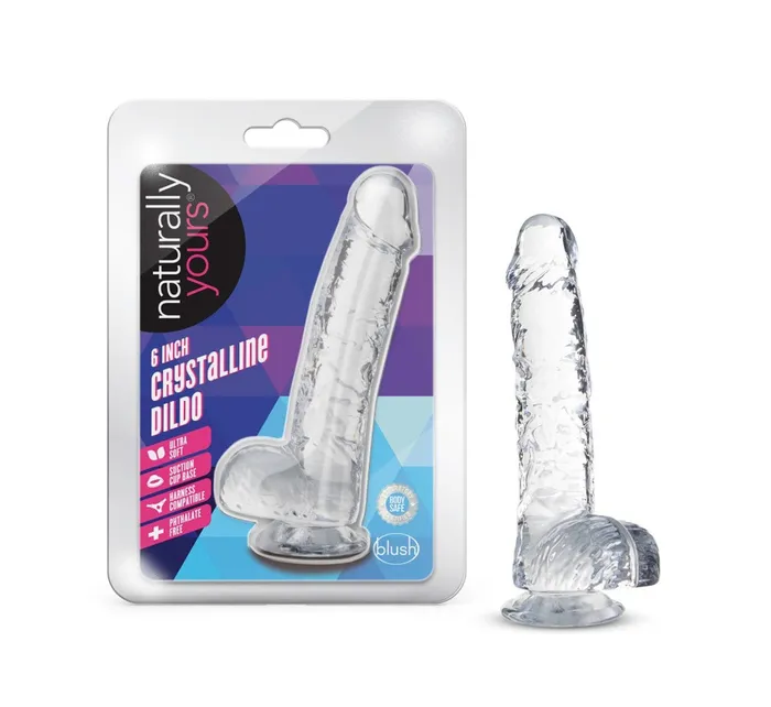 Dildos Blush Love NATURALLY YOURS 6IN CRYSTALLINE DILDO