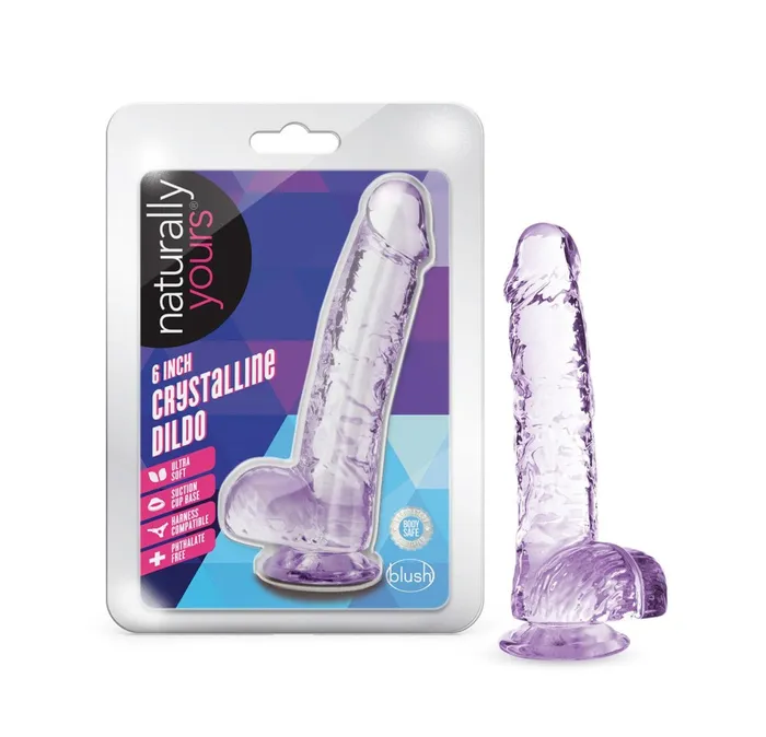 Dildos Blush Love NATURALLY YOURS 6IN CRYSTALLINE DILDO