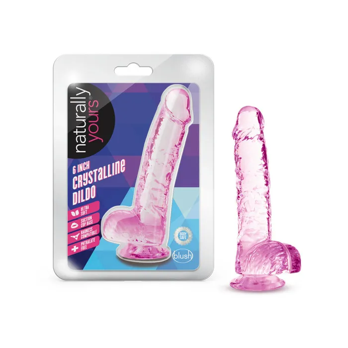Dildos Blush Love NATURALLY YOURS 6IN CRYSTALLINE DILDO
