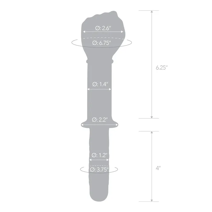 Dildos Gls gls 11 Glass Fist Double Ended With Handle Grip