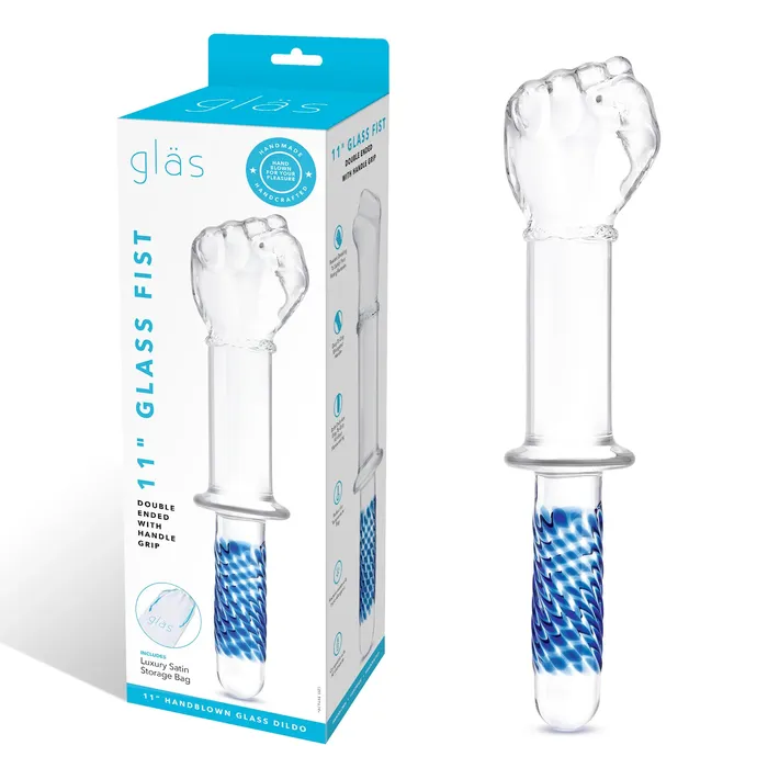 Dildos Gls gls 11 Glass Fist Double Ended With Handle Grip