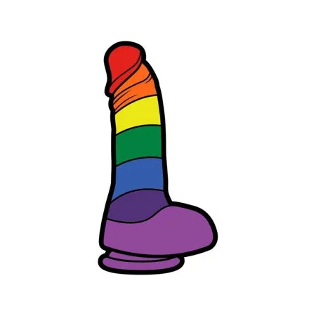Dildos Wood Rocket LLC Sex Toy Pin Rainbow Dildo