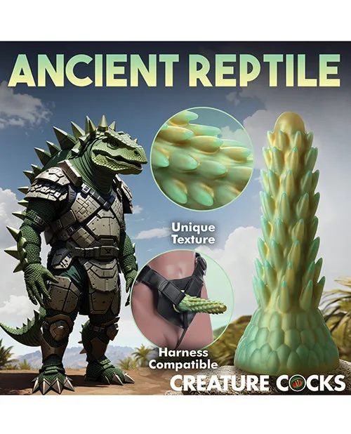 Dildos Xr LLC Creature Cocks Stegosaurus Spiky Reptile Silicone Dildo Tealgold