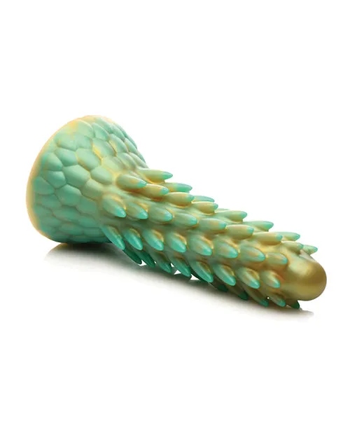 Dildos Xr LLC Creature Cocks Stegosaurus Spiky Reptile Silicone Dildo Tealgold