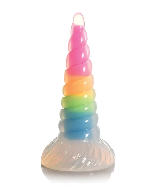 Dildos Xr LLC Creature Cocks Uni Glow in the Dark Silicone Dildo Rainbow