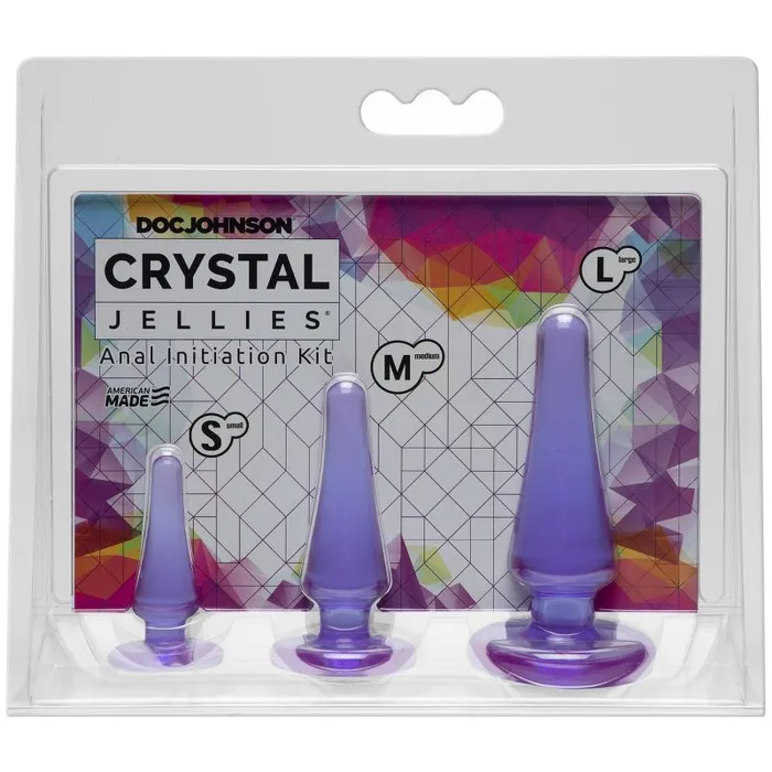 Doc Johnson Crystal Jellies Anal Initiation Kit Purple Crystal Jellies Anal