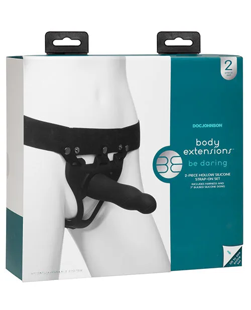 Doc Johnson Female Sex Toys Body Extensions Be Daring 2 Piece Strap On Set Black Doc Johnson Female Sex Toys Body Extensions Be Daring 2 Piece Strap On Set Black