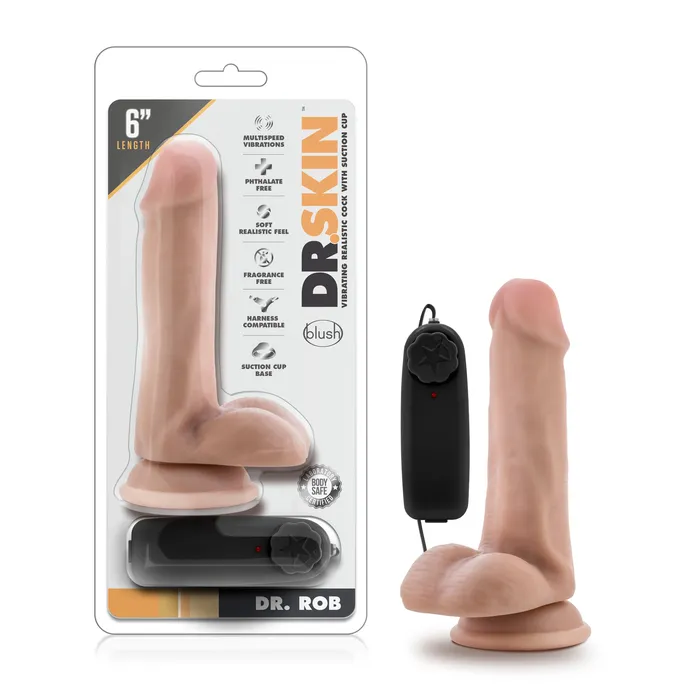 Dr Skin Female Sex Toys Dr Skin Dr Rob 6in Vibrating Cock with Suction Cup Vanilla Dr Skin Female Sex Toys Dr Skin Dr Rob 6in Vibrating Cock with Suction Cup Vanilla