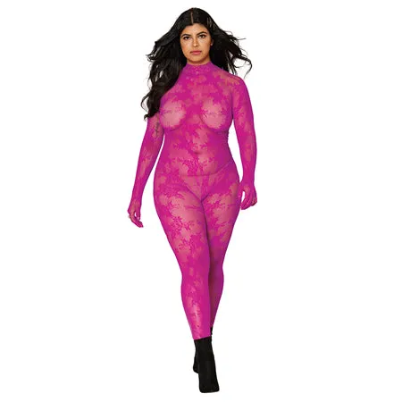 Dreamgirl Gloved Lace Bodystocking With Keyhole Back Azalea Queen Size Dreamgirl International Bodystockings Playsuits Dreamgirl Gloved Lace Bodystocking With Keyhole Back Azalea Queen Size Dreamgirl International Bodystockings Playsuits