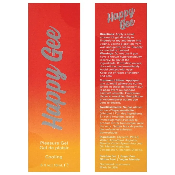 Enhancers Jelique Happy Gee Cooling Pleasure Gel Classic Brands