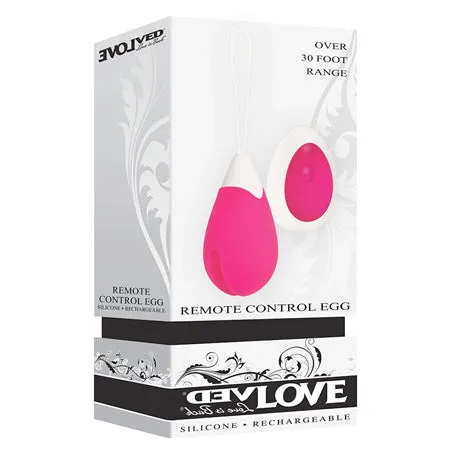 evolv Vibrators Evolved Rechargeable Egg RC Silicone Pink