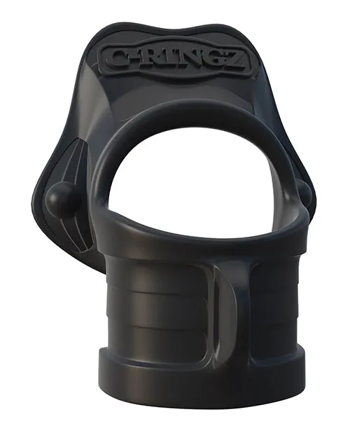Fantasy Cringz Rock Hard Ring Ball Stretcher Black Pipedream Products Male Sex Toys