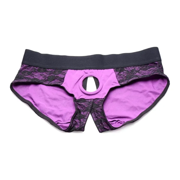 Female Sex Toys Strap U Strap U Lace Envy Panty Harness LXL Purple