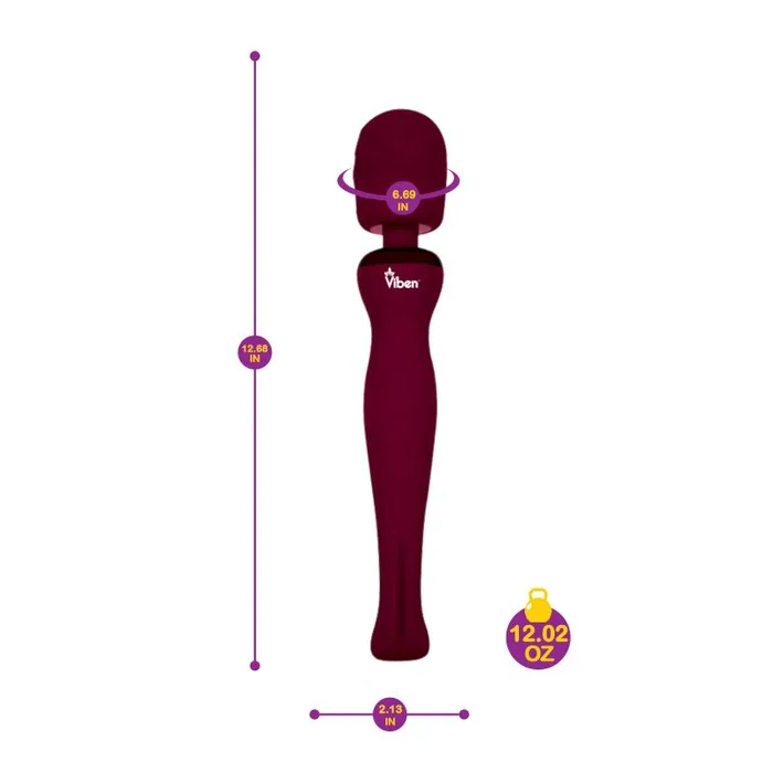 Female Sex Toys Viben Viben Sultry Rechargeable Wand Massager Ruby