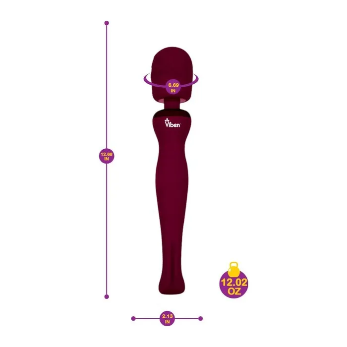 Female Sex Toys Viben Viben Sultry Rechargeable Wand Massager Ruby