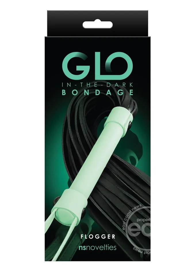 GLO Bondage Glow In The Dark Flogger Green ECN Dildos