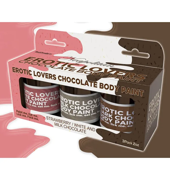 Hott Products Erotic Lovers Neapolitan Chocolate Body Paint 3Pack Male Sex Toys Hott Products Erotic Lovers Neapolitan Chocolate Body Paint 3Pack Male Sex Toys