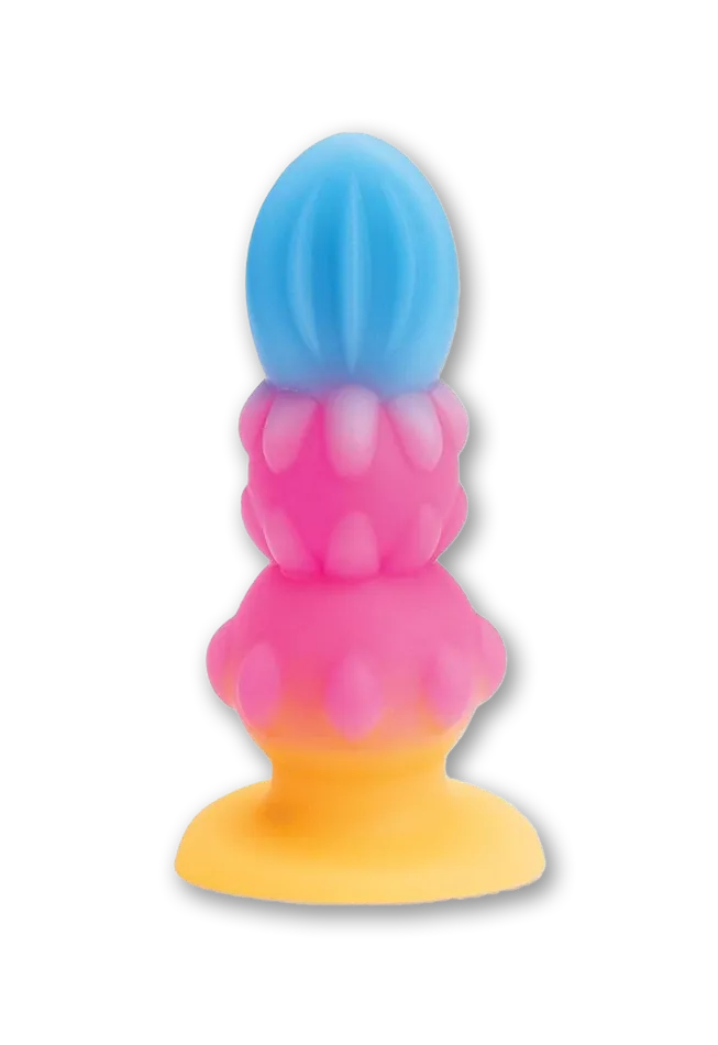 Icon Brands Alien Nation Sprite Silicone Anal Plug BluePinkYellow Anal