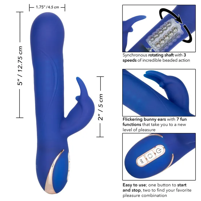 Jack Rabbit Signature Rotating Beaded Rabbit Vibrator CalExotics Female Sex Toys