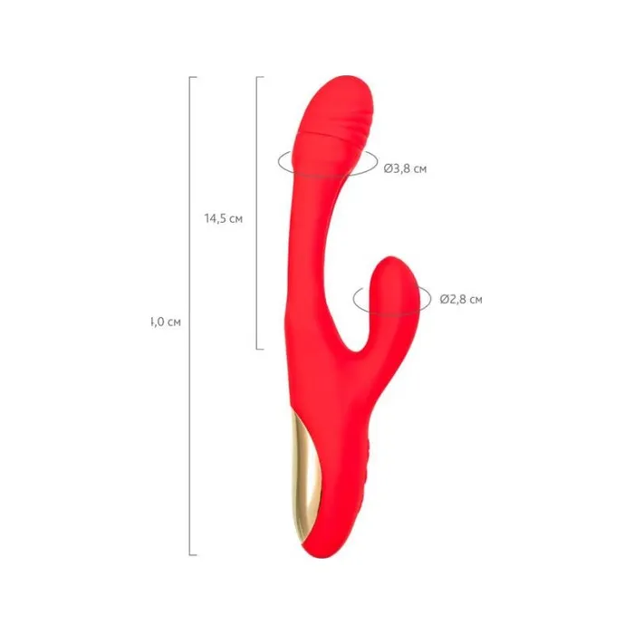 JOS Patti Moving Tongue Rabbit Vibrator Red JOS Vibrators