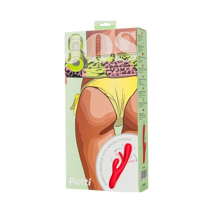 JOS Patti Moving Tongue Rabbit Vibrator Red JOS Vibrators