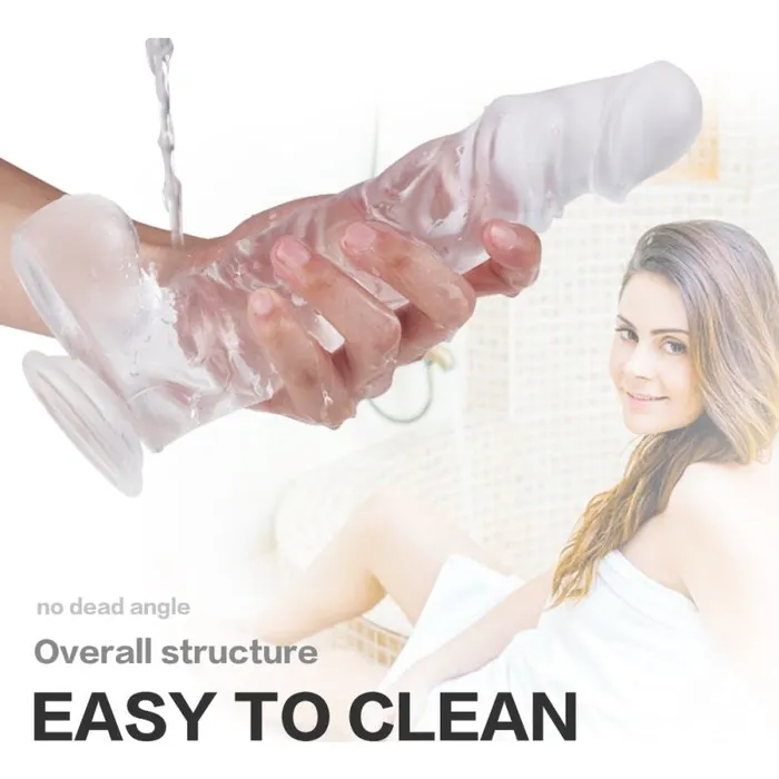 Kennard Dong with Balls Clear Large 25cm length SHande Dildos