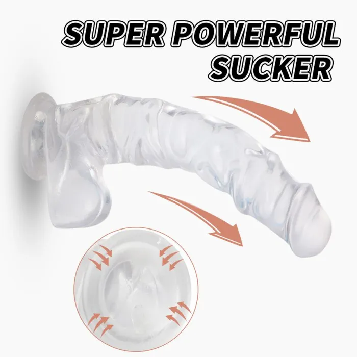Kennard Dong with Balls Clear Large 25cm length SHande Dildos