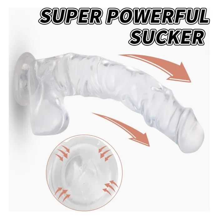 Kennard Dong with Balls Clear Large 25cm length SHande Dildos