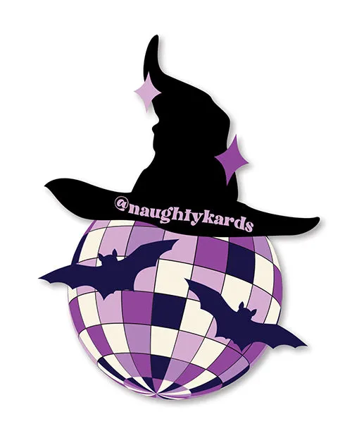 Kush Kards LLC Vibrators Halloween Witch Face Greeting Card wSticker