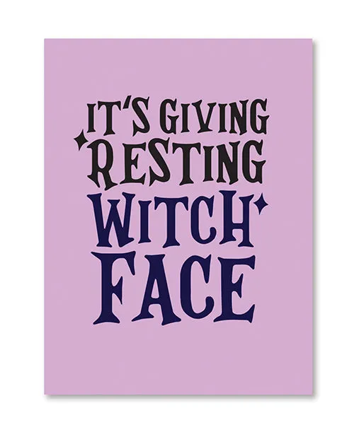 Kush Kards LLC Vibrators Halloween Witch Face Greeting Card wSticker