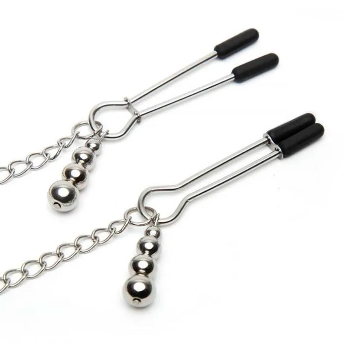 Lovehoney Vibrators Fifty Shades of Grey Play Nice Satin Collar Nipple Clamps