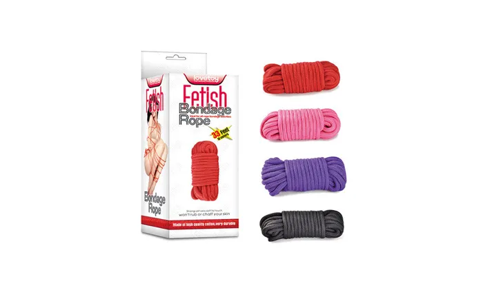 Lovetoy Fetish Bondage Rope 8mm x 10m Red Lovetoy Couples