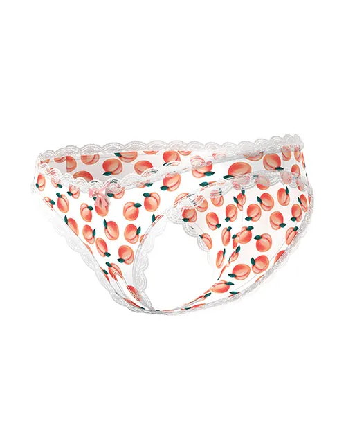 Magic Moments Intl Vibrators Sweet Treats Crotchless Boy Short wWicked Sensual Care Peach Lube White QN